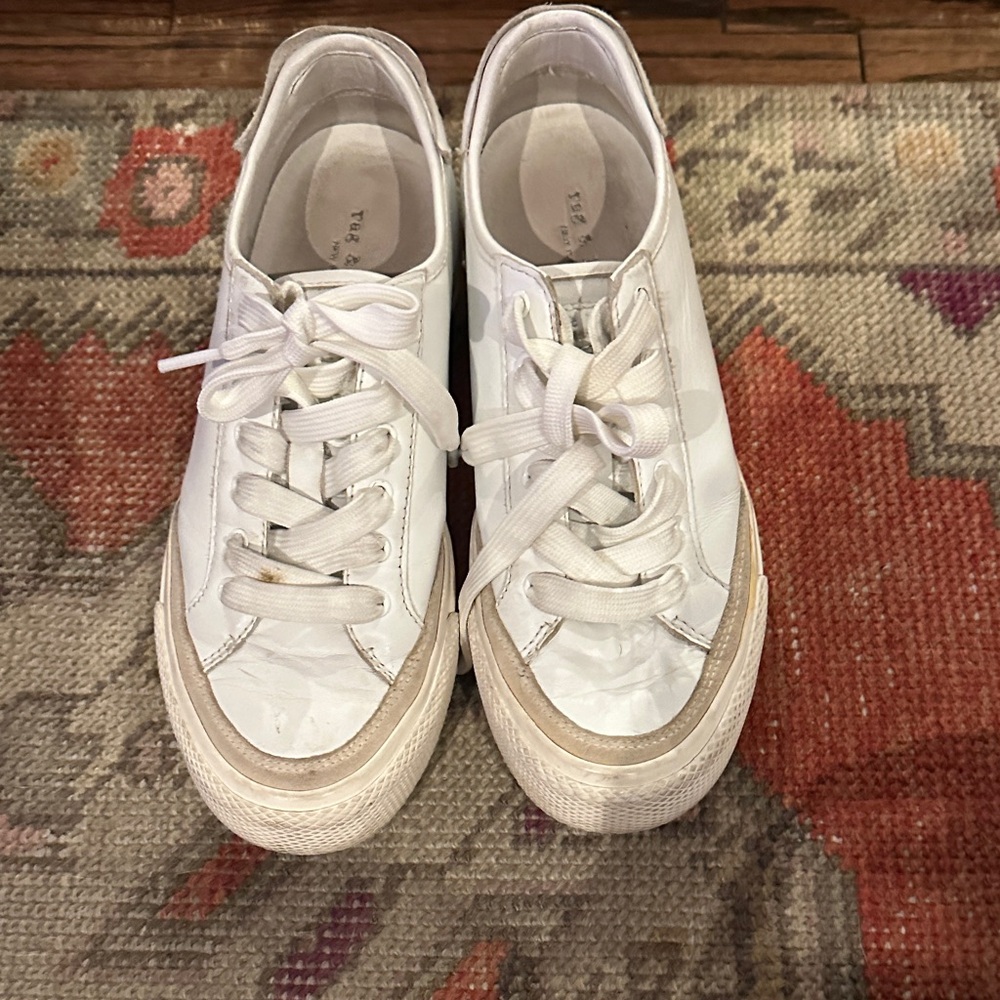 rag & bone White and Tan Sneakers